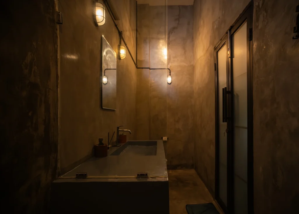 Shared dorm bathroom at Iron Wave Uluwatu surf hostel — photo 5