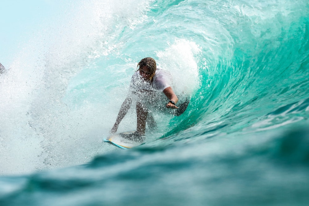 Surf school lesson at golden hour